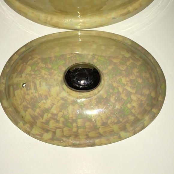 Yellow lidded Royal Rochester 50’s Stoneware Casserole Yellow Opalescent - Picture 5 of 16